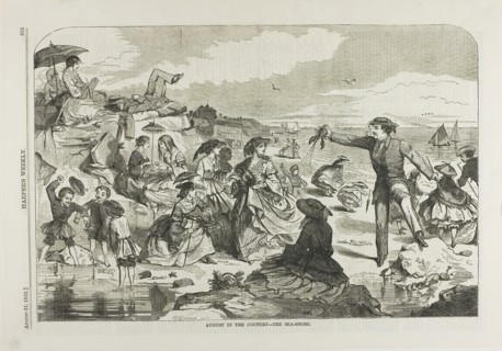 August in the Country—The Seashore, published August 27, 1859, Winslow Homer (American, 1836-1910),