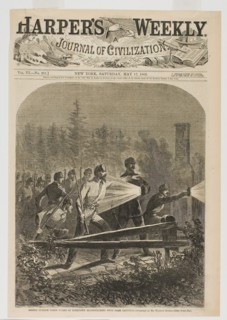 Rebels Outside Their Works at Yorktown, Reconnoitring [sic] with Dark Lanterns, published May 17,