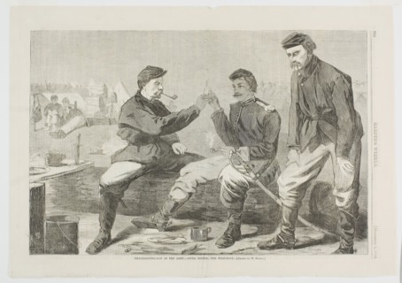 Thanksgiving Day in the Army—After Dinner: The Wish Bone, published December 3, 1864, Winslow Homer