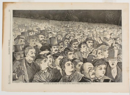 Fire Works on the Night of the Fourth of July, published July 11, 1868, Winslow Homer (American,