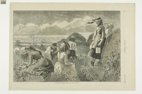 Gathering Berries, published July 11, 1874, Winslow Homer (American, 1836-1910), published by