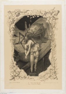 Usury, 1851, Charles Rambert, French, c. 1836-1867, France, Zincograph in black on tan wove paper,