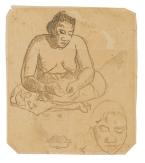 Seated Tahitian Woman (recto), Standing Tahitian Woman (verso), 1891/93, Paul Gauguin, French,