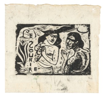 Two Women Chattering, headpiece for Le Sourire, 1900, Paul Gauguin, French, 1848-1903, France,