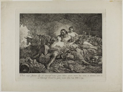 Lot and His Daughters, 1748, Joseph Marie Vien, I (French, 1716-1809), after Jean François de Troy