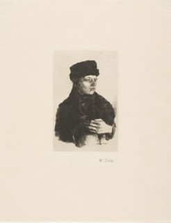 Peasant Boy with Jug, 1875/77, Wilhelm Leibl, German, 1844-1900, Germany, Etching on cream vellum
