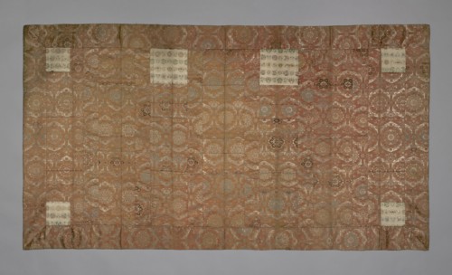 Kesa, Edo period (1615–1868), late 18th century, Japan, Silk and gold-leaf-over-lacquered-paper