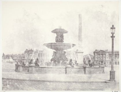 Fontaine, place de la Concorde, Paris, 1855/60, printed 1978, Édouard Baldus, French, born Germany,