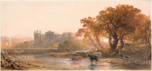 Evening in Italy—the Deserted Villa, 1845, Samuel Palmer, English, 1805-1881, United Kingdom,