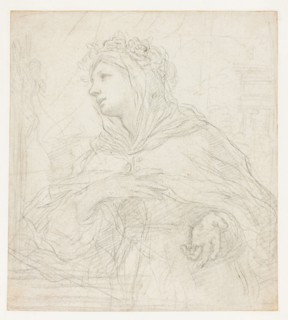 Study of Santa Rosalia of Palermo, 1659/64, Ciro Ferri (Italian, 1634-1689), influenced by