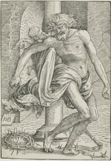 Man of Sorrows before the Column, 1517, Hans Baldung Grien, German, c. 1480-1545, Germany, Woodcut