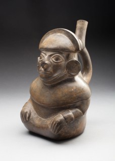 Figure of a Seated Official, c. A.D. 400, Moche, North coast, Peru, Peru, Ceramic, Approx. h. 12.7