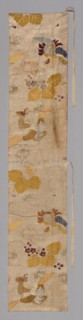 Ôhi (Stole), late Edo period (1789–1868), 1800/50, Japan, Silk, gold-leaf-on-lacquered-paper-strip
