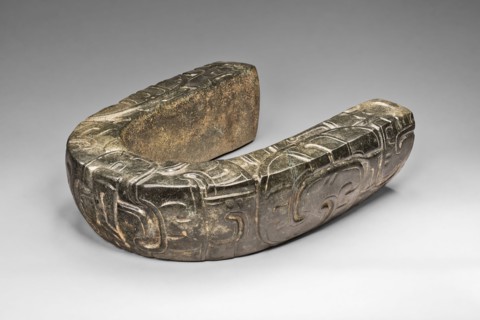 Ceremonial Ballgame Yoke, A.D. 700/800, Totonac, El Tajín and vicinity, northern Veracruz, Mexico,