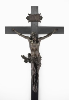 Crucifix, c. 1646, Alessandro Algardi, Italian, 1598—1654, Italy, Bronze, pearwood with ebonizing