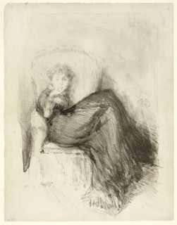Study: Maud Seated, 1878, James McNeill Whistler, American, 1834-1903, United States, Lithotint in