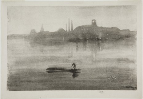 Nocturne, 1878, James McNeill Whistler, American, 1834-1903, United States, Lithotint with