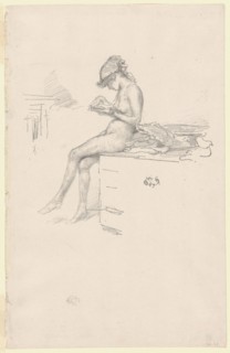 The Little Nude Model, Reading, 1889/90, James McNeill Whistler, American, 1834-1903, United