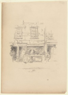 Maunder’s Fish Shop, Chelsea, 1890, James McNeill Whistler, American, 1834-1903, United States,