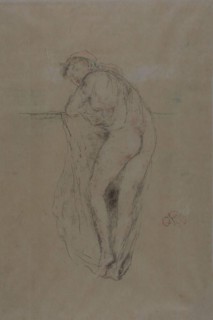 Nude Model, Back View, 1891, James McNeill Whistler, American, 1834-1903, United States, Transfer