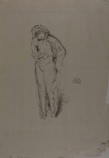 Draped Figure, Standing, 1891, James McNeill Whistler, American, 1834-1903, United States, Transfer