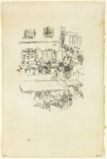 The Marketplace, Vitré, 1893, James McNeill Whistler, American, 1834-1903, United States, Transfer