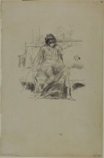 The Draped Figure, Seated, 1893, James McNeill Whistler, American, 1834-1903, United States,