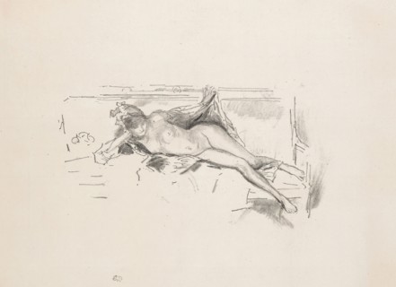 Nude Model, Reclining, 1893, James McNeill Whistler, American, 1834-1903, United States, Transfer