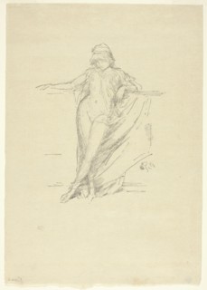 Little Draped Figure, Leaning, 1893, printed 1894, James McNeill Whistler, American, 1834-1903,