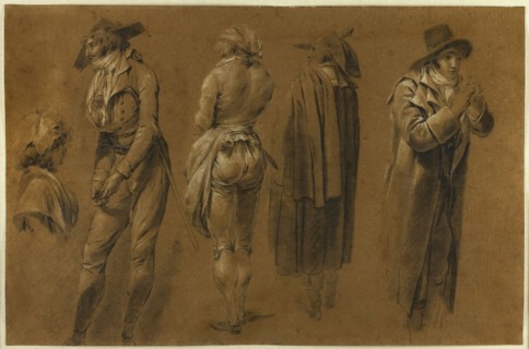 Study for The Speculators at the Palais Royal, 1797, Louis Léopold Boilly, French, 1761-1845,