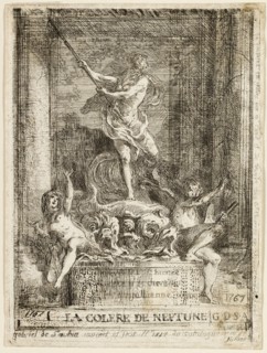 The Anger of Neptune Fountain, 1767, Gabriel Jacques de Saint-Aubin (French, 1724-1780), after a