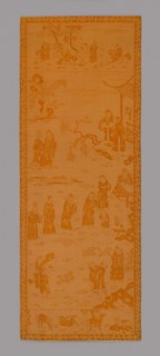 Panel (Furnishing Fabric), 18th century, Qing dynasty (1644–1911), China, Silk, satin weave with