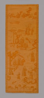 Panel (Furnishing Fabric), 18th century, Qing dynasty (1644–1911), China, Silk, satin weave with