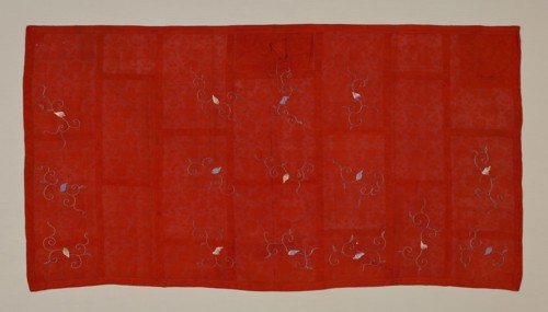 Kesa, late Edo period (1789–1868), 1804/44, Japan, Silk, plain weave with rows of 1:1 plain gauze