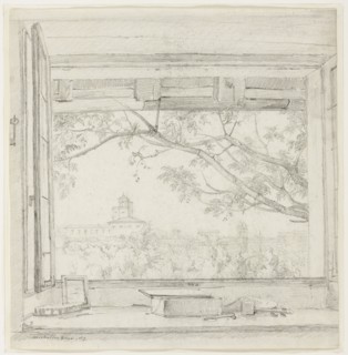 View of the Villa Medici and Sta Trinità dei Monti from Ingres’s Studio in the Pavillon San