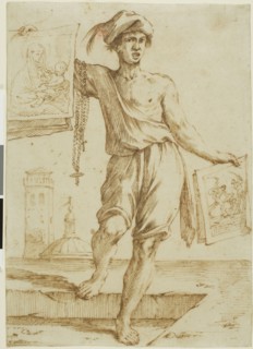 Vendor of Rosaries and Sacred Images, c. 1660, Giuseppe Maria Mitelli, Italian, 1634-1718, Italy,