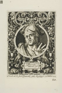 Alexander the Great, plate two from The Nine Worthies, 1594, Nicolaes de Bruyn (Flemish,