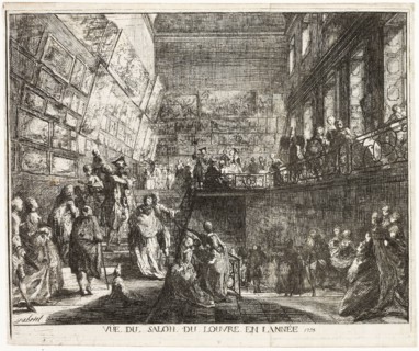 View of the Salon in the Louvre in the Year 1753, 1753, Gabriel Jacques de Saint-Aubin, French,