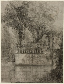 Lattice Work and Reflecting Pool at Arcueil, 1744/47, Jean-Baptiste Oudry, French, 1686-1755,
