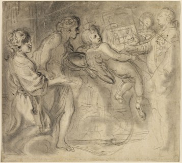 The Genius of Painting, n.d., Gabriel Jacques de Saint-Aubin, French, 1724-1780, France, Charcoal