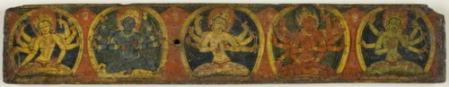 Manuscript Cover of the Five Protective Goddeses (Pancharaksha), 12th century, Nepal, Nepal,