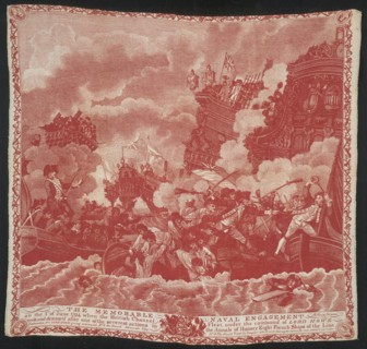 Handkerchief, 1794, Designed by William Hanson (English, active c. 1794), Engraved by Slack,