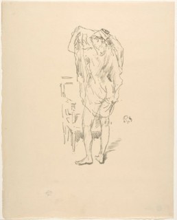 Study, 1894, James McNeill Whistler, American, 1834-1903, United States, Lithograph on cream laid