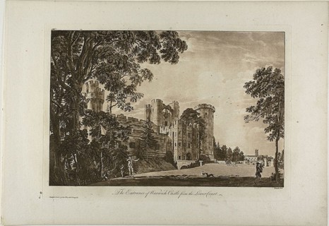 The Entrance of Warwick Castel from the Lower Court, plate 2, January 1776, Paul Sandby, English,