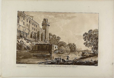 Caesar’s Tower and Part of Warwick Castle from the Island, plate three from Views of Warwick