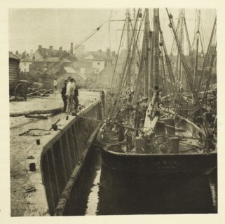 In Dock, 1887, Peter Henry Emerson, English, born Cuba, 1856–1936, England, Photoetching, pl. XIII