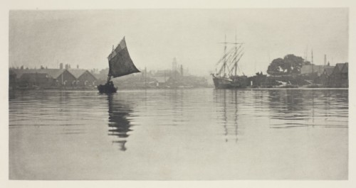 On the Flood, 1887, Peter Henry Emerson, English, born Cuba, 1856–1936, England, Photoetching, pl.