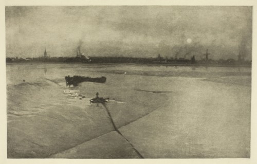 The Last of the Ebb-Great Yarmouth from Breydon, 1887, Peter Henry Emerson, English, born Cuba,
