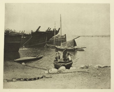 Old Hulks, 1887, Peter Henry Emerson, English, born Cuba, 1856–1936, England, Photoetching, pl. IV