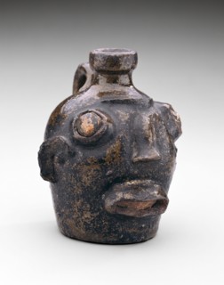 Face Jug, c. 1860, American, 19th century, Edgefield District, South Carolina, Edgefield county,